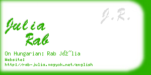 julia rab business card